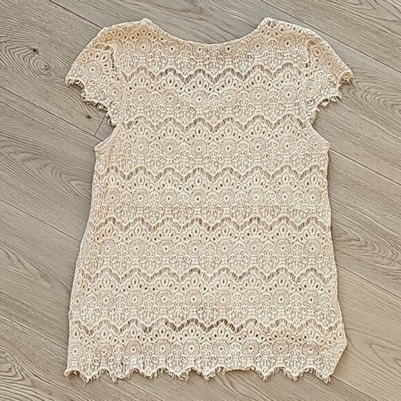 Dulcie Whimsical Fairycore Crochet Lace Blouse - Picture 5 of 9